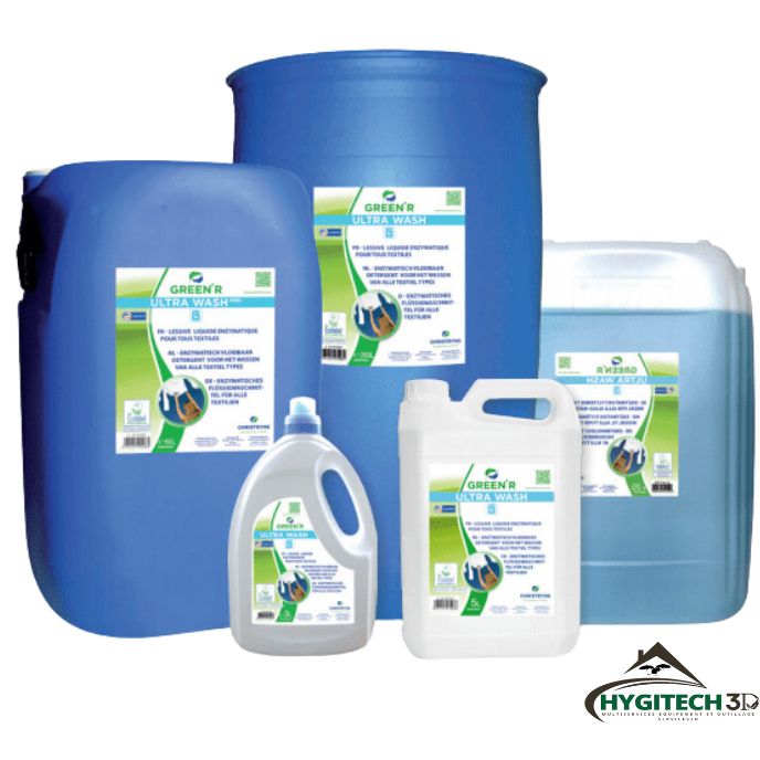 GREEN’R ULTRA WASH – lessive liquide enzymatique pour tous textiles